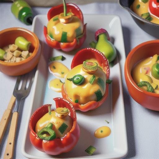 Vegetarian stuffed capsicums