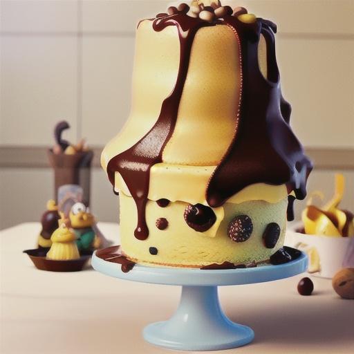 Yellow Cake with Chocolate Malt Buttercream