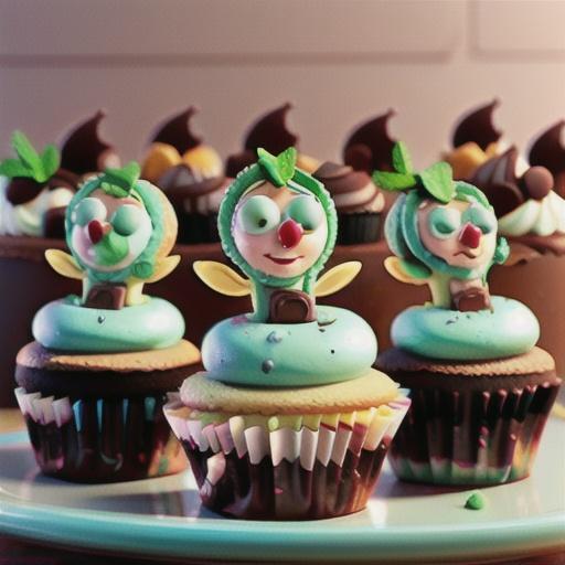Mint Chocolate Chip Mini Cakes