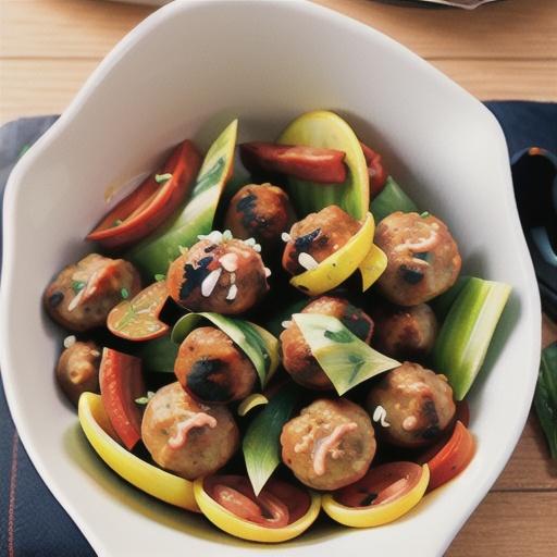 Pork and chorizo meatballs