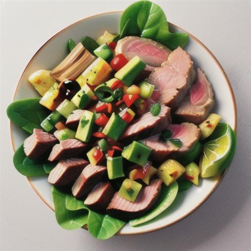Thai-style pork salad with red curry dressing recipe