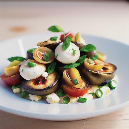 Feta and tomato topped mushrooms