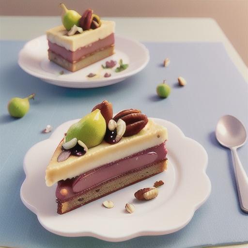 Pear and pecan slice