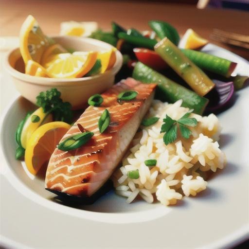 Baked Salmon and Rice