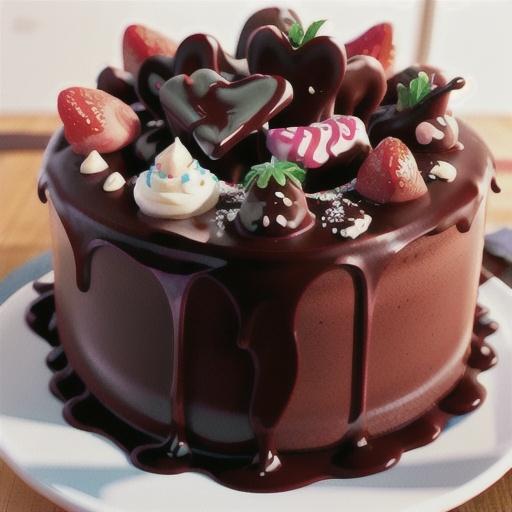 Dark Chocolate-Covered Strawberry Cake