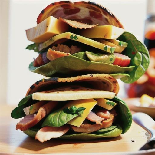 Turkey, bacon and spinach wraps