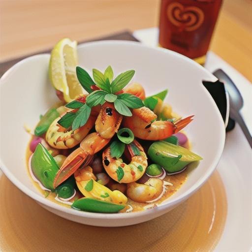 Masaman curried prawns