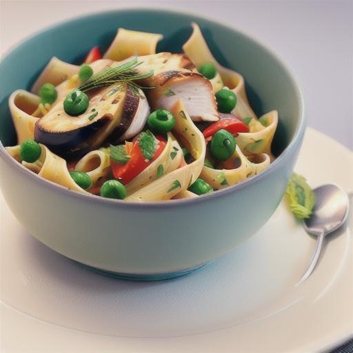 Fennel, chicken and tarragon pappardelle