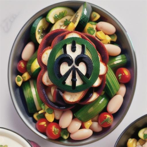 Lower-GI white beans with cherry tomatoes and zucchini