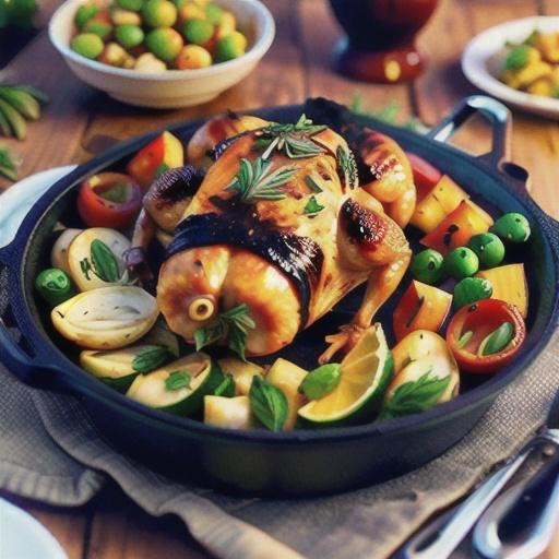 Rosemary & garlic roast chicken