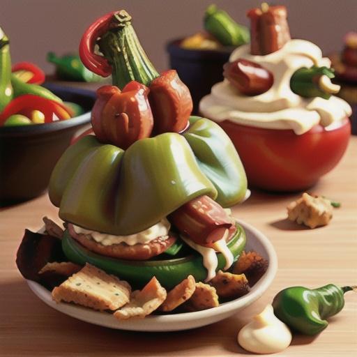 Peppers Stuffed with Sausage and Cream Cheese