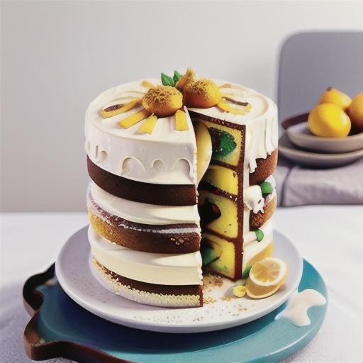 Lemon poppy seed naked cake recipe