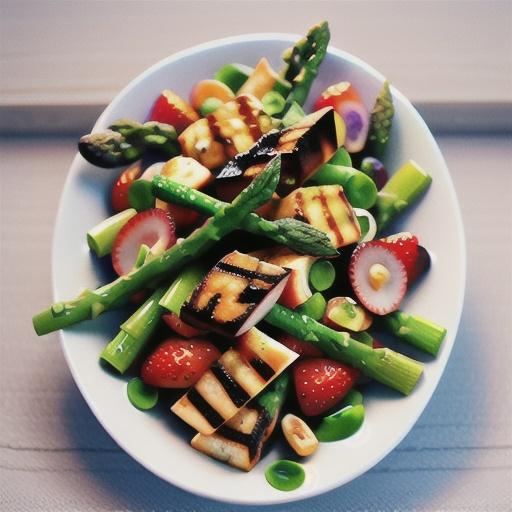 Peppered chicken and strawberry salad