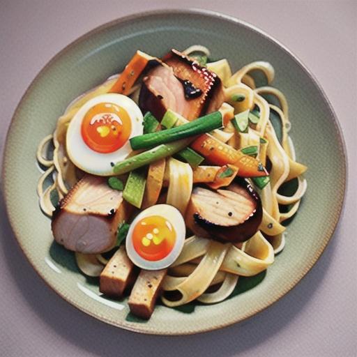 Citrus Pork with Egg Noodles