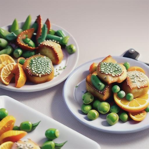 Air-Fried Sesame-Crusted Cod with Snap Peas