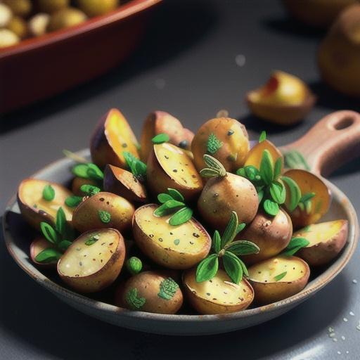 Baked new potatoes with sea salt & rosemary