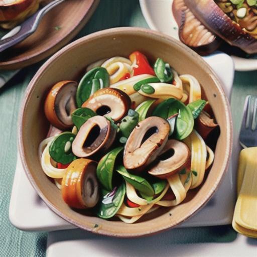 One Pot Spinach Mushroom Pasta