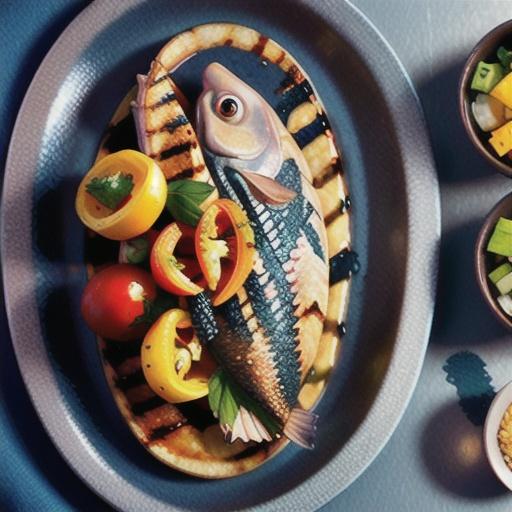 Grilled snapper with spiced Cajun salt