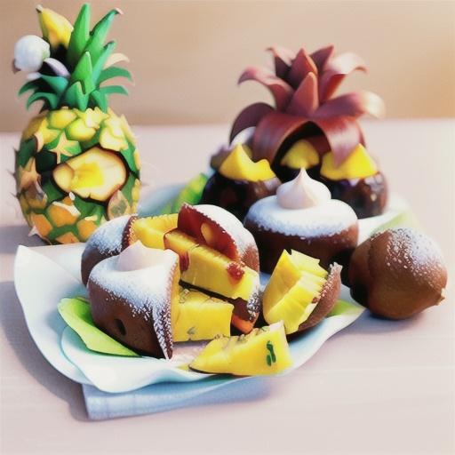 Pineapple and macadamia friands