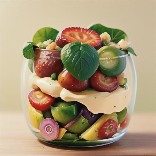 Layered Summer Fruits with Creamy Lime Dressing
