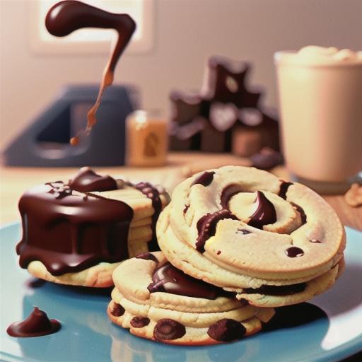 Chocolate and peanut butter swirl biscuits