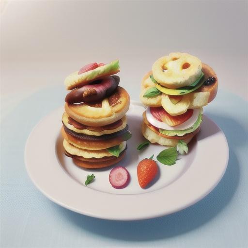 Fruity pikelet sandwiches