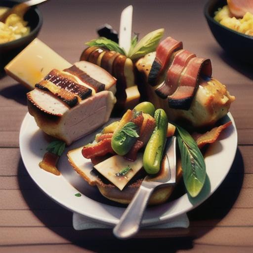 John's Baked Pork Chops Stuffed with Smoked Gouda and Bacon