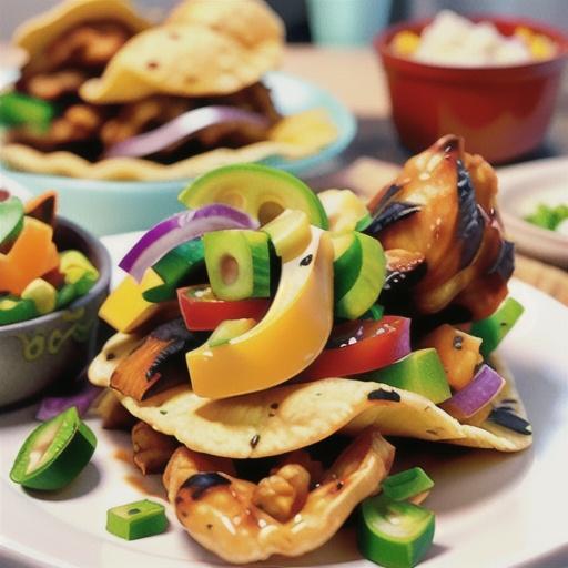 Healthier air fryer chicken tacos