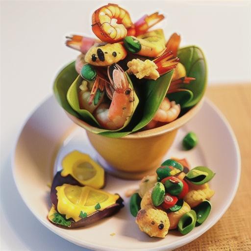 Vietnamese prawn and sweet potato clusters