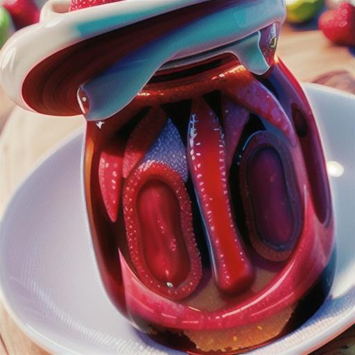 Strawberry, rhubarb and vanilla jam