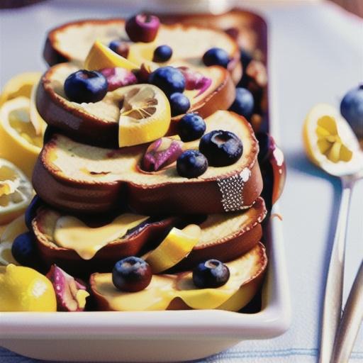 Overnight Blueberry-Lemon-Cream Cheese French Toast