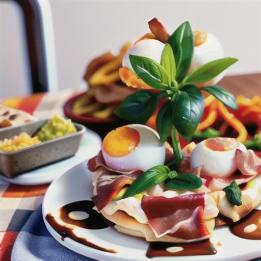 Fresh bocconcini and prosciutto pizza