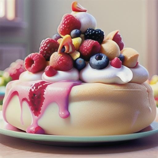 Raspberry ripple meringue