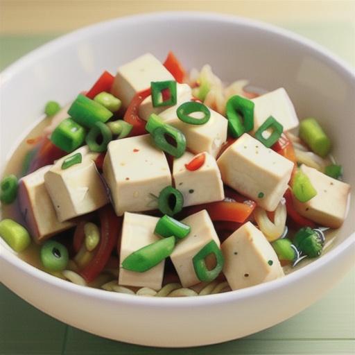 Steamed tofu with rice noodles