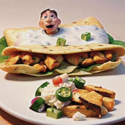 Buffalo Chicken and Rice Wraps