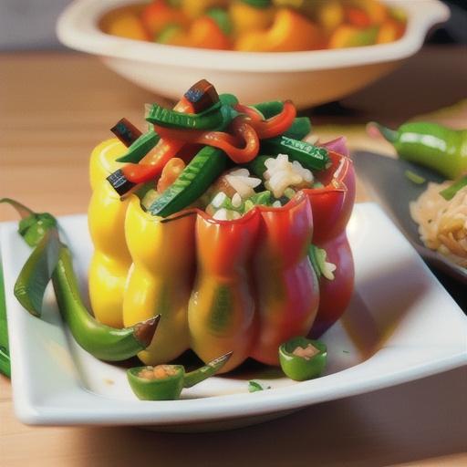 Stir Fry Stuffed Peppers
