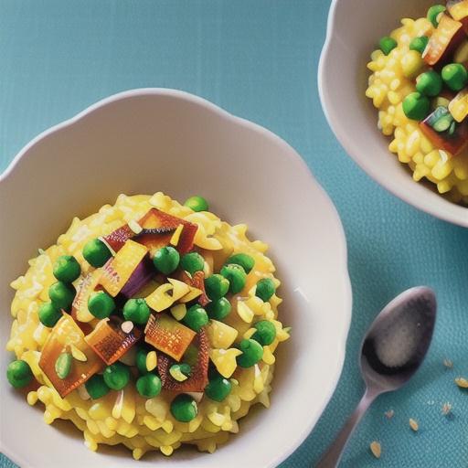 Pea and saffron risotto