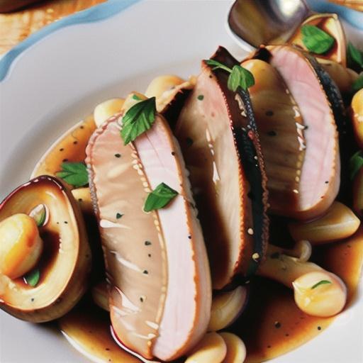 Garlic Pork Tenderloin with Mushroom Gravy
