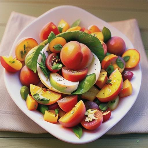 Summer Peach Caprese Salad