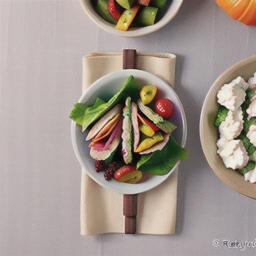 Cottage cheese, cranberry and turkey wraps