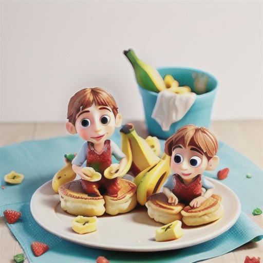 Banana raspberry pikelets