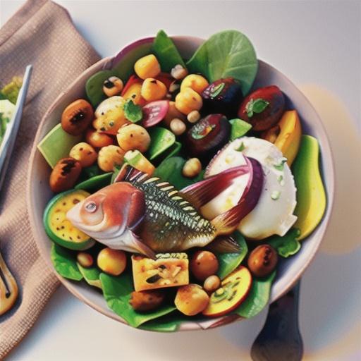 Easter barramundi and pumpkin salad