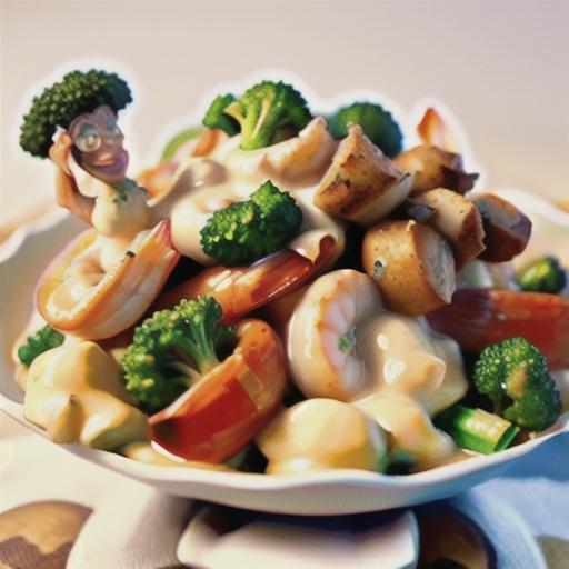 Creamy Shrimp and Broccoli Fettuccine