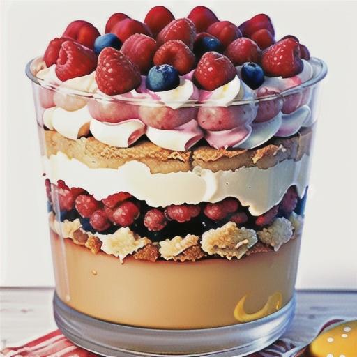 Raspberry and cream trifle