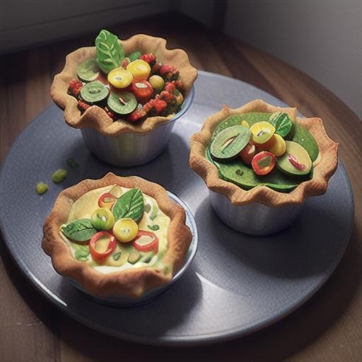 Silverbeet pies with filo chia topping