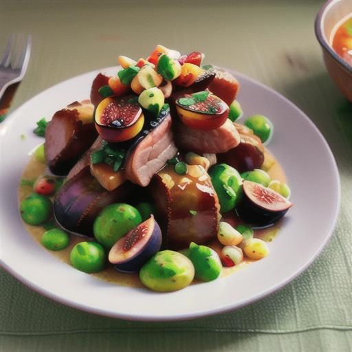 Tuscan pork with warm fig & marsala sauce