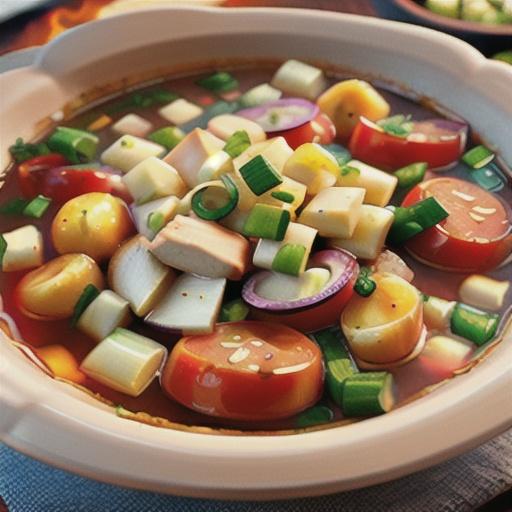 Slow Cooker BBQ Chicken Pizza Soup