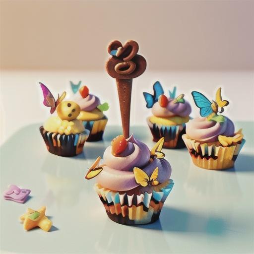 Butterfly Cupcake Petits Fours