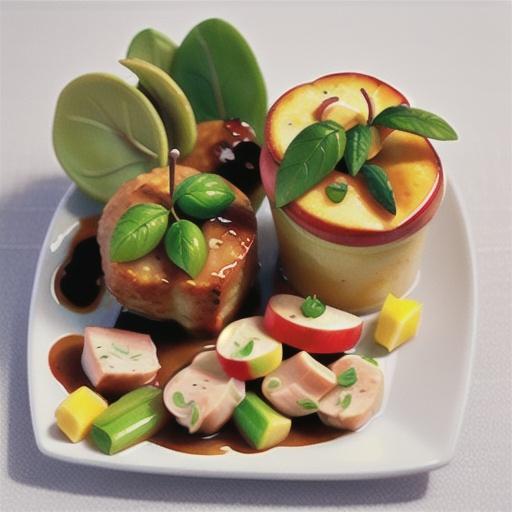 Pork chops with apple and ginger sauce