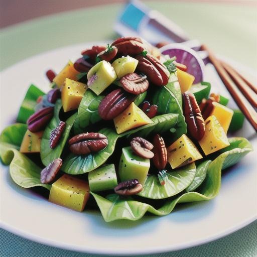 Lamb, mango and pecan salad